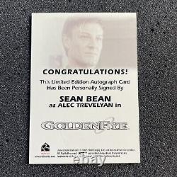 SEAN BEAN SIGNED JAMES BOND 007 TRADING CARD RITTENHOUSE Archives