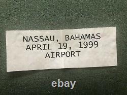 SEAN CONNERY 007! JAMES BOND SIGNED AUTOGRAPH! NASSAU AIRPORT, APRIL 19th 1999