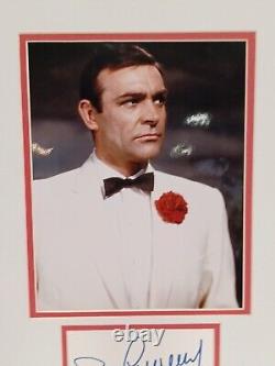 SEAN CONNERY HAND SIGNED AUTOGRAPH & PHOTO Matted 16 1/2 × 11 1/2 in JAMES BOND