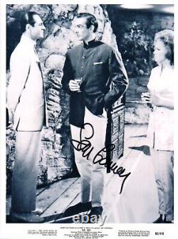 SEAN CONNERY JAMES BOND DR NO HAND SIGNED B&W PHOTOGRAPH 10x8 WITH COA