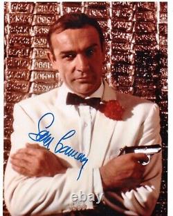 SEAN CONNERY JAMES BOND GOLDFINGER HAND SIGNED COLOUR PHOTOGRAPH 10x8 WITH COA