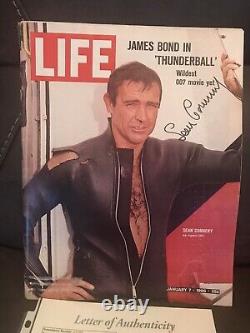 SEAN CONNERY James Bond JSA LOA Signed Autographed THUNDERBALL LIFE Vintage RARE