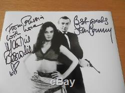 SEAN CONNERY & MARTINE BESWICK both signed V. RARE 007 + LOA