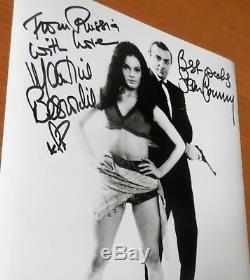 SEAN CONNERY & MARTINE BESWICK both signed V. RARE 007 + LOA