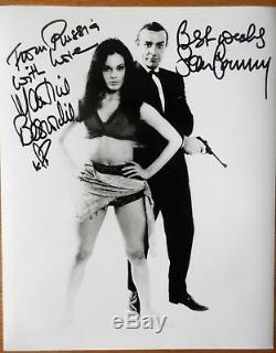 SEAN CONNERY & MARTINE BESWICK both signed V. RARE 007 + LOA