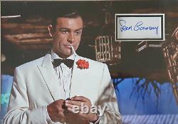 SEAN CONNERY Signed 14x10 Photo Display JAMES BOND GOLDFINGER & DR NO COA