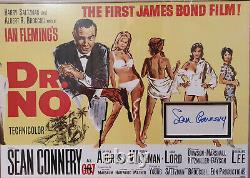 SEAN CONNERY Signed 14x10 Photo Display JAMES BOND GOLDFINGER & DR NO COA
