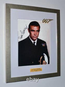 SEAN CONNERY Signed RARE 11x14 007 Bond AUTOGRAPH, COA, UACC, Frame, DVD, STATUE