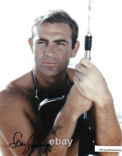 SEAN CONNERY as JAMES BOND 007 in GOLDFINGER Hand signed Colour 8x10 photo COA N