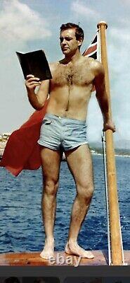 SUNSPEL James Bond Mens Light Blue Swim Shorts Sean Connery Thunderball New