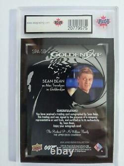 Sean Bean 2019 James Bond Collection Gold Auto Card #42/99 KSA Graded 8