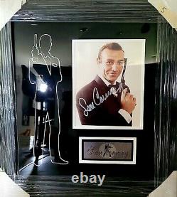 Sean Connery 007 James Bond Autographed Custom Frame Bond theme Authenticated