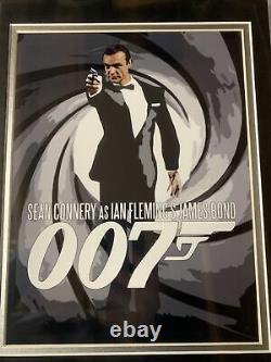 Sean Connery Autograph Signed Cut Auto James Bond Collage Framed JSA Full Letter