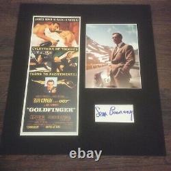 Sean Connery Autograph UACC AFTAL COA James Bond 007 SIGNED Goldfinger Mounted