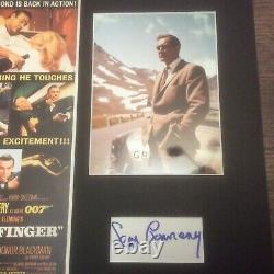 Sean Connery Autograph UACC AFTAL COA James Bond 007 SIGNED Goldfinger Mounted