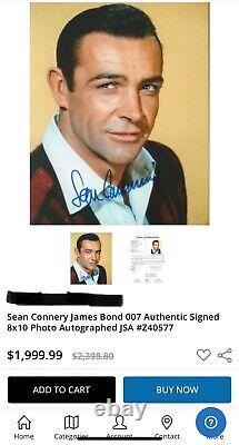 Sean Connery Autographed Portrait as James Bond