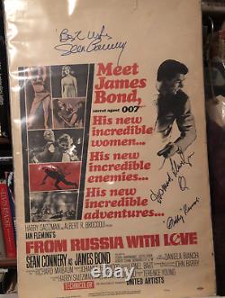Sean Connery/Desmond Llewelyn/Broccoli Signed Russia With Love James Bond Poster