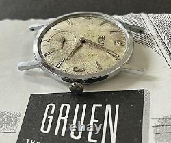 Sean Connery Gruen James Bond vintage watch to repair 1950s famous 3-6-9-12 dial