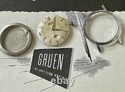 Sean Connery Gruen James Bond vintage watch to repair 1950s famous 3-6-9-12 dial