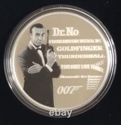 Sean Connery James Bond 007 1oz Silver Proof Coin Rare Highly Sought After Coll