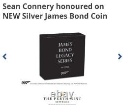 Sean Connery James Bond 007 1oz Silver Proof Coin Rare Highly Sought After Coll