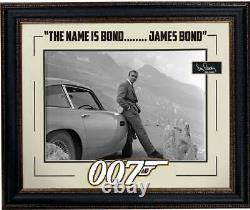 Sean Connery James Bond Aston Martin Framed Photo with Engraved Signature