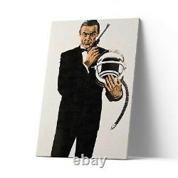 Sean Connery James Bond Canvas Art Print Poster Painting Wall Art Decor Artwork