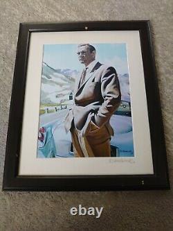 Sean Connery James Bond Goldfinger Print Signed by Ron Chadwick