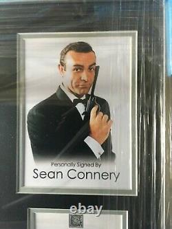 Sean Connery James Bond hand signed mounted framed display