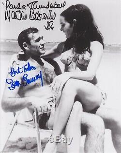 Sean Connery & Martine Beswick HAND Signed 8x10 Photo Autograph, James Bond, 007
