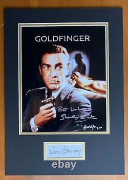 Sean Connery & Shirley Eaton Signed James Bond 007 Autograph Display Uacc Rd