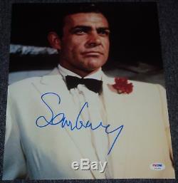 Sean Connery Signed Autograph James Bond Classic Suit 11x14 Photo Psa/dna V04589