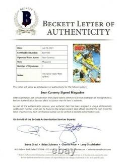 Sean Connery Signed Autographed 007 Magazine James Bond Beckett LOA BAS BA91013