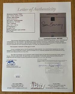 Sean Connery Signed Autographed 2.75 x 3.75 Bookplate Full JSA Letter James Bond