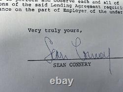 Sean Connery Signed Contract