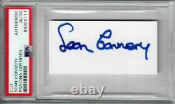 Sean Connery Signed Cut Signature Psa Dna 84205111 (d) James Bond 007