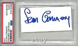 Sean Connery Signed Cut Signature Psa Dna 84542259 (d) James Bond 007