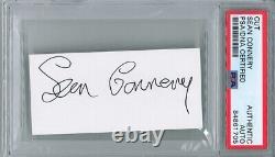 Sean Connery Signed Cut Signature Psa Dna 84861705 (d) James Bond 007