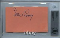 Sean Connery Signed Index Card James Bond 007 Encapsulated Beckett Bas