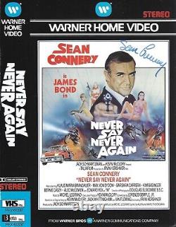 Sean Connery Signed Vhs Video Sleeve 007 James Bond Uacc & Aftal Rd Autograph