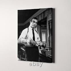 Sean Connery as James Bond With Vodka Martini Canvas Wall Art Print