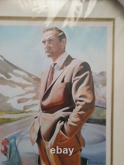 Sean Connery by Ron Chadwick Limited edition signed print Goldfinger James Bond