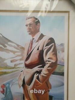 Sean Connery by Ron Chadwick Limited edition signed print Goldfinger James Bond