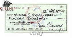 Sean Connery signed Check JSA LOA AUTO GRADE 9 Rare James Bond Actor Bold Z508