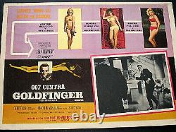 Sean Conneryjames Bond 007 (goldfinger) Rare Version 11x17 Lobby Card