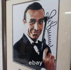 Sean connery James Bond Signed poster in photo frame with certification from Japan
