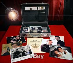 Signed 007 SEAN CONNERY 125+ JAMES BOND Autographs, UACC, COA, DVD's, Briefcase