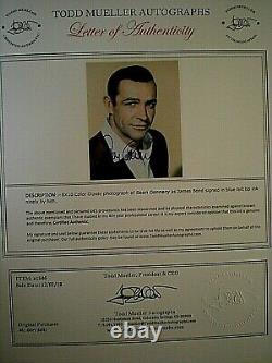 Signed Photo Sean Connery-james Bond 007-handsome Goldfinger Cert -tma