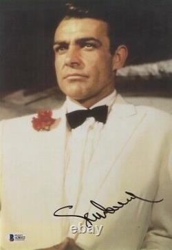 Signed Sean Connery James Bond 8x12 Beckett Authenticated Autograph Bas
