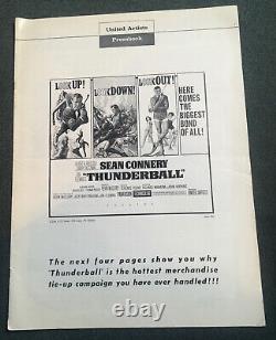 THUNDERBALL 1965 ORIGINAL 16 PAGE UNCUT PRESSBOOK! SEAN CONNERY as JAMES BOND